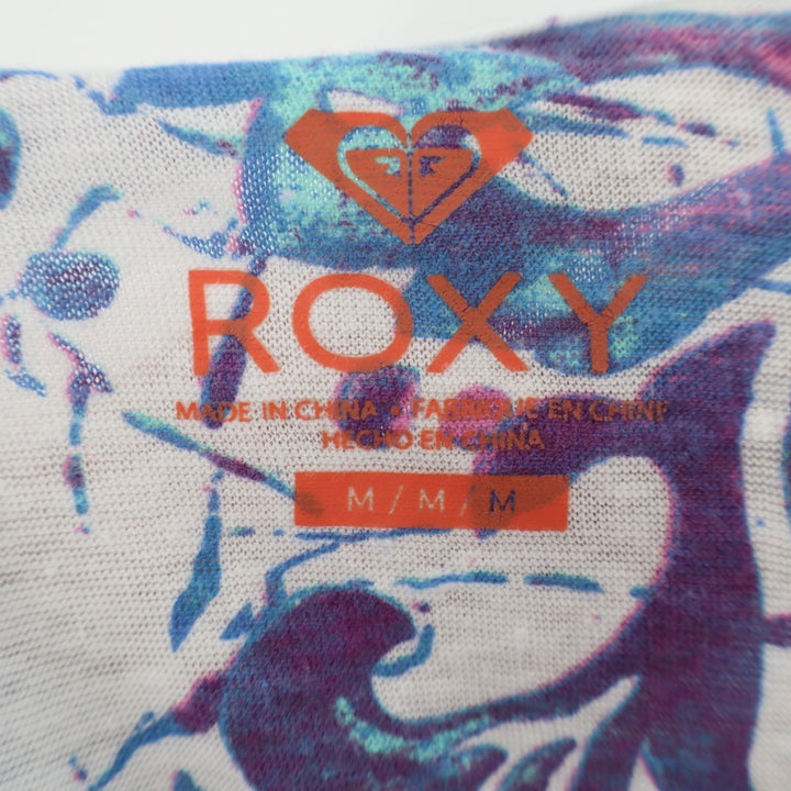 Roxy Cami Top Womens Medium Multicolor Floral Spaghetti Straps V-Neck Pullover