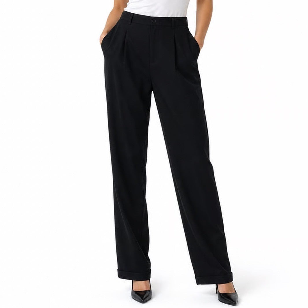 Crazy Horse Liz Claiborne Women's Black Pleated Dress Pants 30x30 Trousers