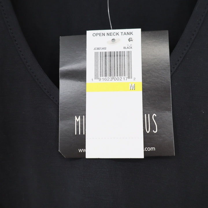 Miss Chievous Women Black Open Neck Tank Top Cutout V-Neck Medium NWT