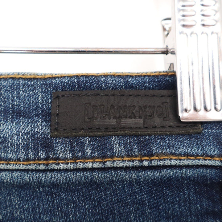 BLANKNYC The Bowery Cropped Flare Jeans Distressed Blue Size 29