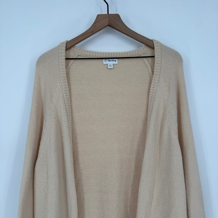 The Drop Cardigan Sweater Beige XL Open Front Long Sleeve Cozy Knit