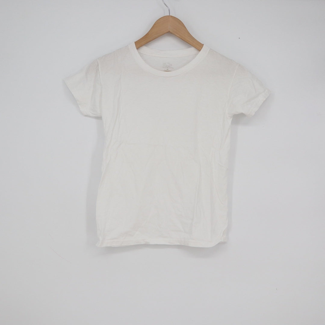 Fruit of the Loom White Cotton Short Sleeve Crew Neck T-Shirt Youth Medium 10-12