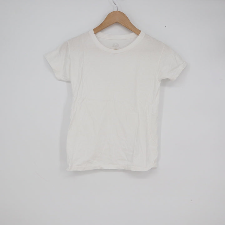 Fruit of the Loom White Cotton Short Sleeve Crew Neck T-Shirt Youth Medium 10-12