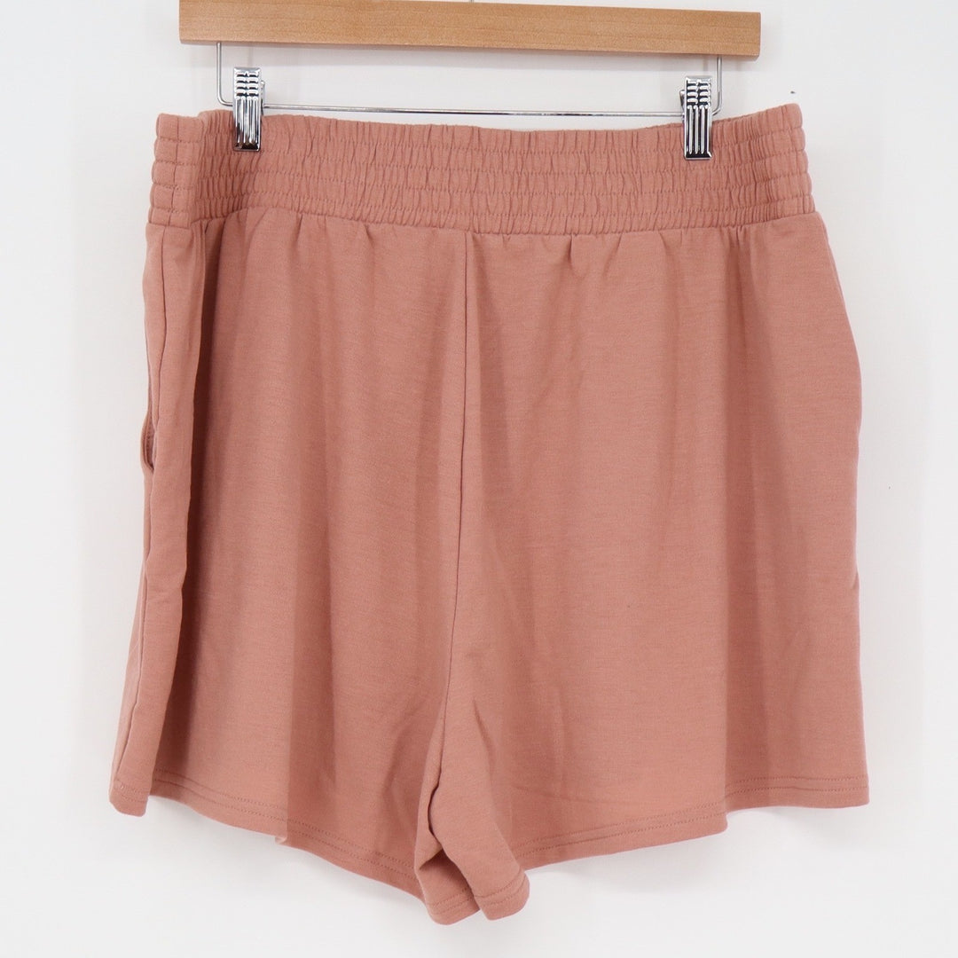 Old Navy Active Womens XL Mauve Pink Jersey Lounge Shorts High Rise Pockets