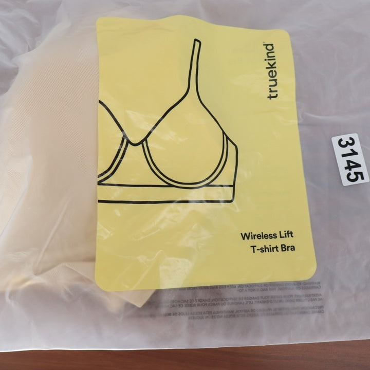 Truekind Wireless Lift T Shirt Bra Womens XL Chai Plunge Neck Adjustable Straps