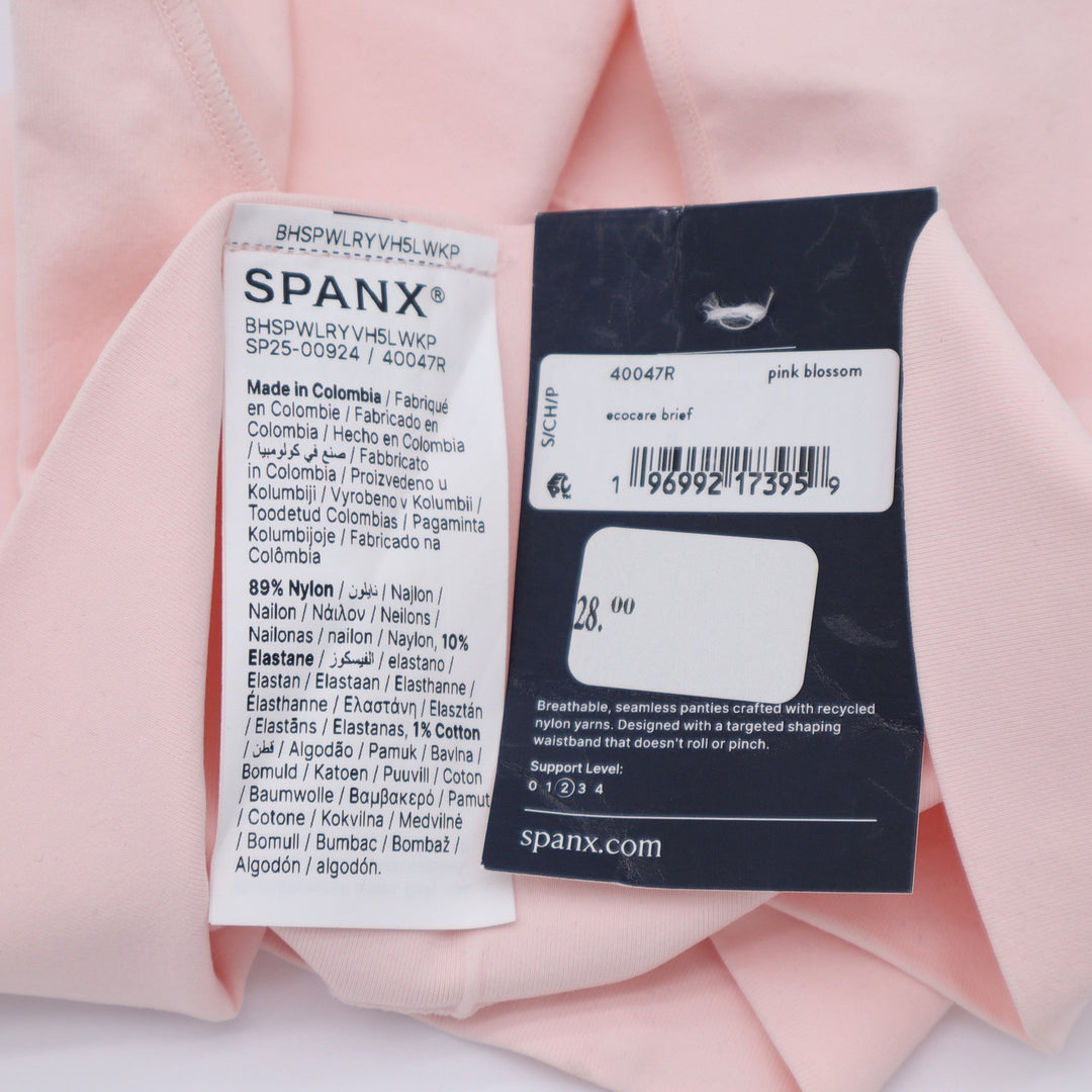 Spanx EcoCare Brief 40047R Pink Blossom High Waisted Seamless Panty Womens S