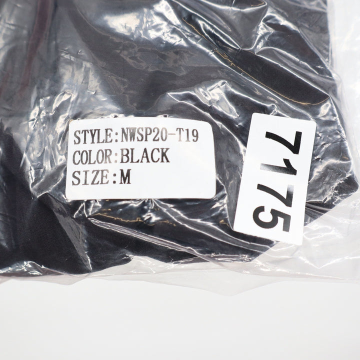 Naked Wardrobe The Statement Black Balloon Sleeve Crop Top M