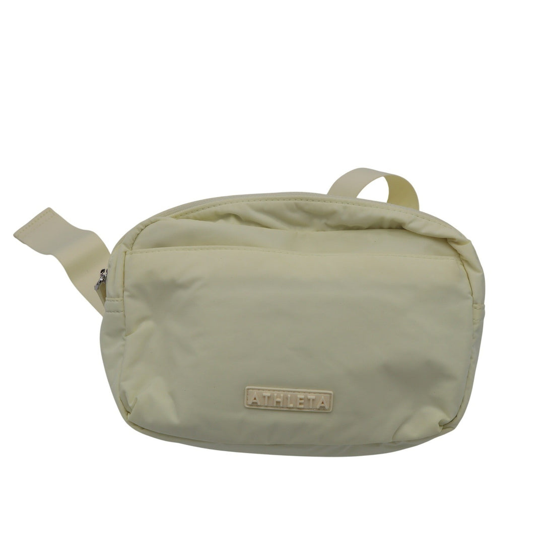 Athleta Excursion Belt Bag Pale Yellow Nylon Fanny Pack Waist Bag