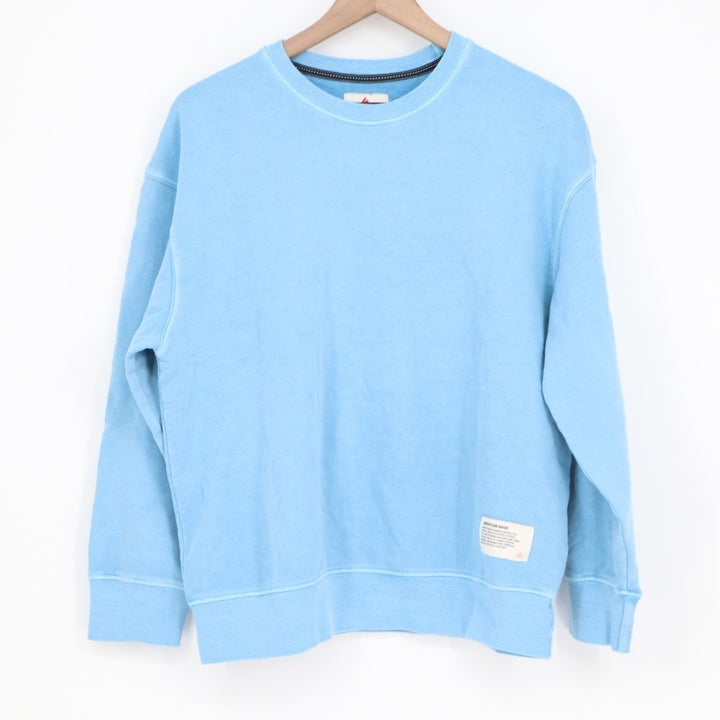 American Giant Sweatshirt Mens M Blue Cotton Crewneck Fleece Lined Street Wear
