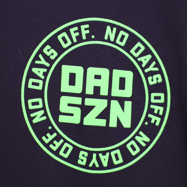 Dad SZN Neon Training T Shirt Mens Large Black No Days Off Short Sleeve Pullover