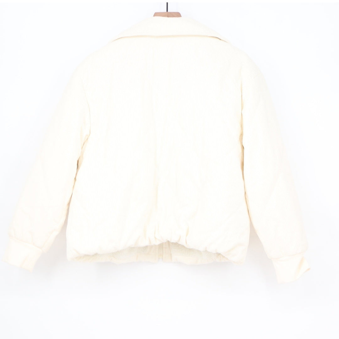 Red Star Vanilla Cream Corduroy Sherpa Lined Puffer Jacket DNM4024HB6 Mens Large