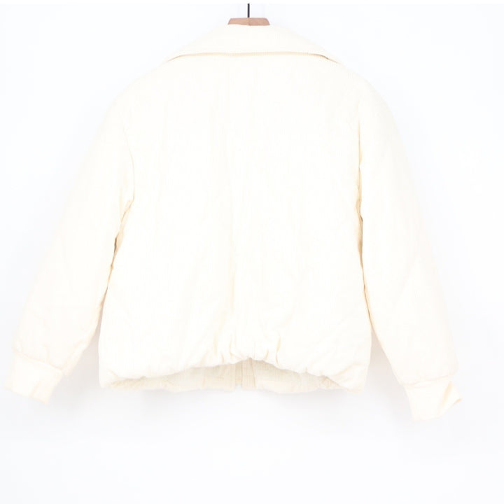 Red Star Vanilla Cream Corduroy Sherpa Lined Puffer Jacket DNM4024HB6 Mens Large