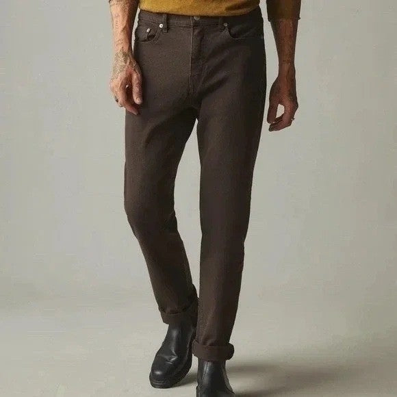 American Giant Roughneck Pants Mens 30x30 Brown Cotton Stretch Preppy Straight