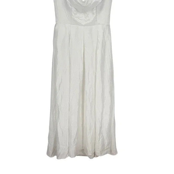 Lulus Extraordinary Vow White Off-The-Shoulder Maxi Dress With Pockets Size XL