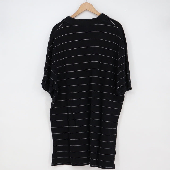 Polo Ralph Lauren Polo Shirt Mens 2XB Big Black Striped Button-down Excellent