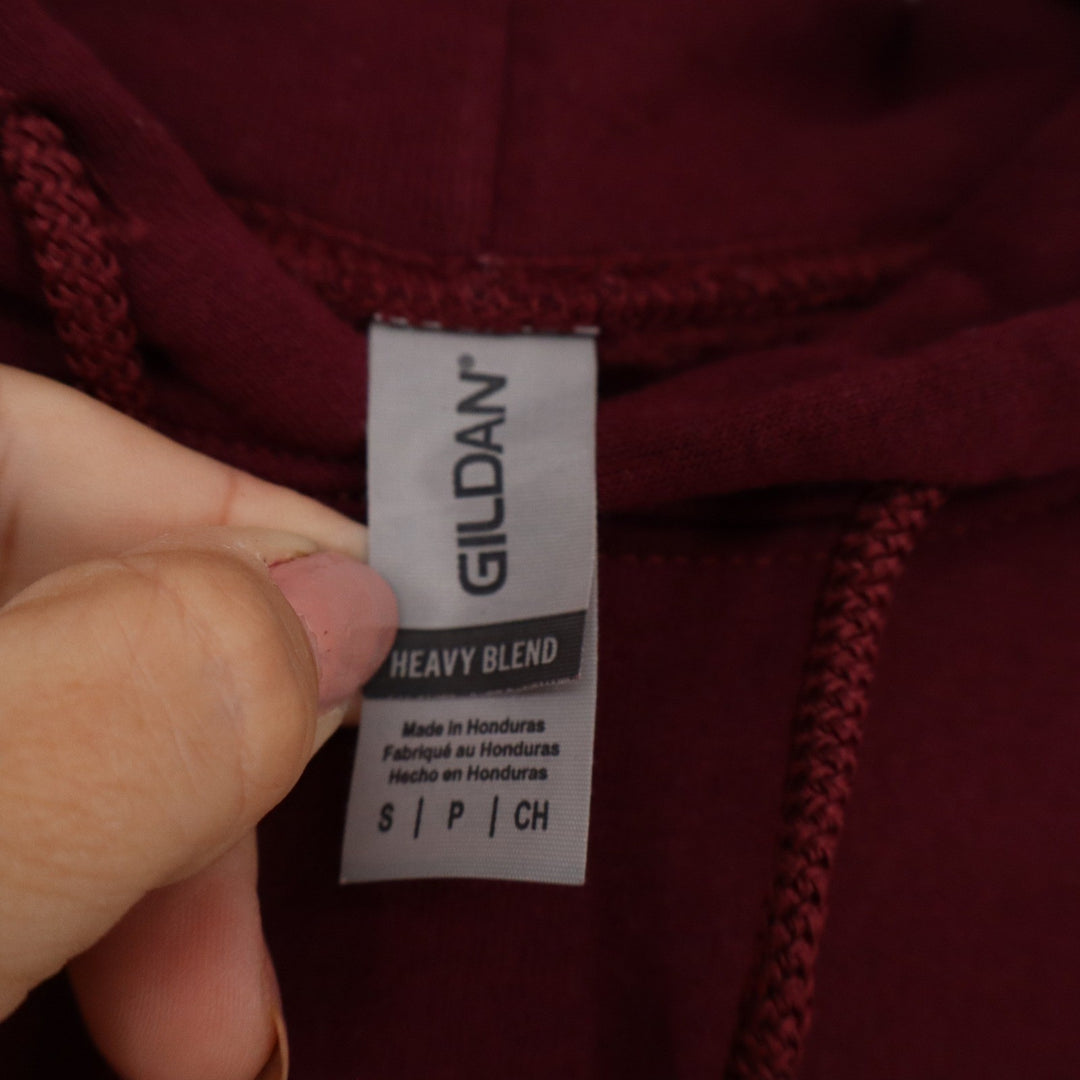 Gildan Heavy Blend Maroon Garnet Valley Gymnastics Hoodie Small GVG Graphic