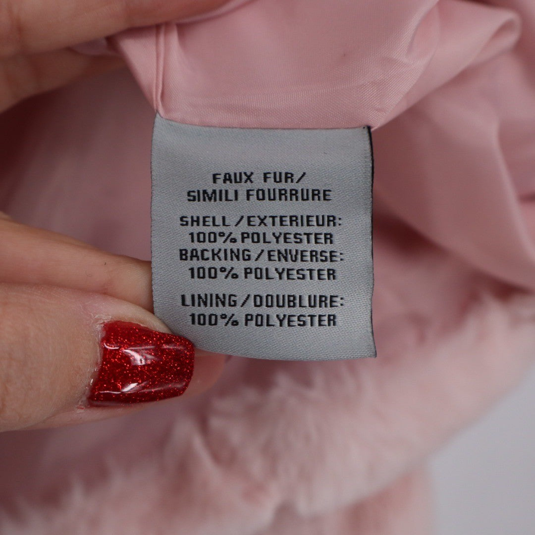 BAGATELLE COLLECTION Pink Faux Fur Chevron Lined Jacket Size M