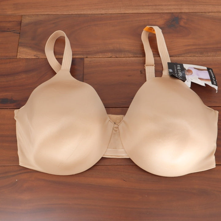 Bali T-Shirt Bra Womens 40DD Beige Stretch Underwire Padded Adjustable Strap