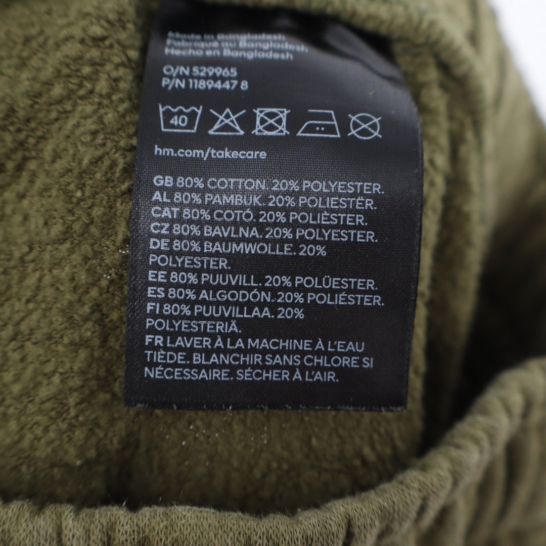 HM Boys Olive Green Cargo Sweat Shorts Elastic Waist Size 10