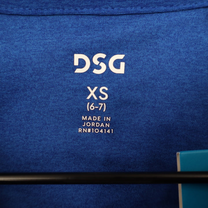 DSG Girls XS Royal Blue Heather Movement 1/4 Zip Long Sleeve Athletic Top