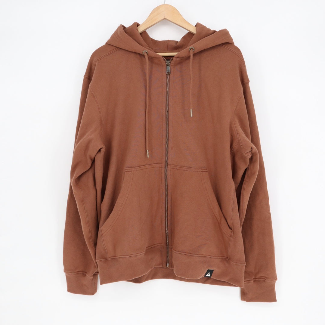 American Giant Relaxed Classic Hoodie Mens Medium Rust Full Zip Cotton Fleece