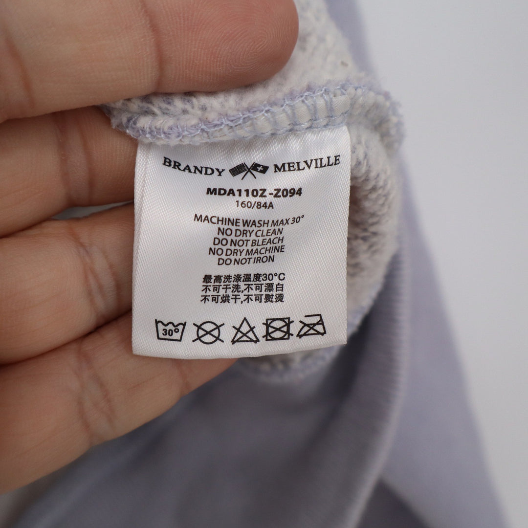 Brandy Melville Christy Full Zip Hoodie Lavender Purple Oversized Sweatshirt