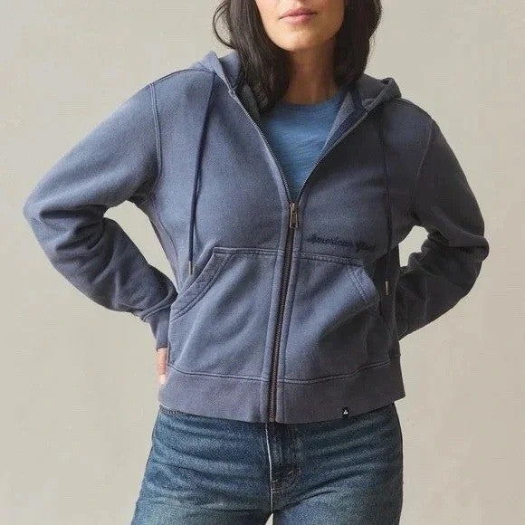 American Giant Women's Vintage Wash Relaxed Classic Full Zip 2.0 Size M