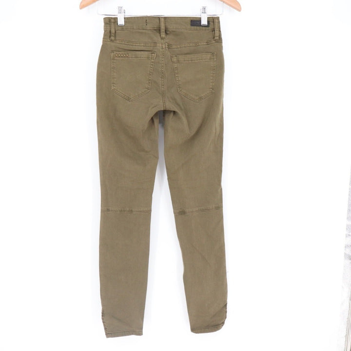 BLANKNYC Olive Green Moto Cargo Pants Size 24 Zipper Pockets Skinny Fit