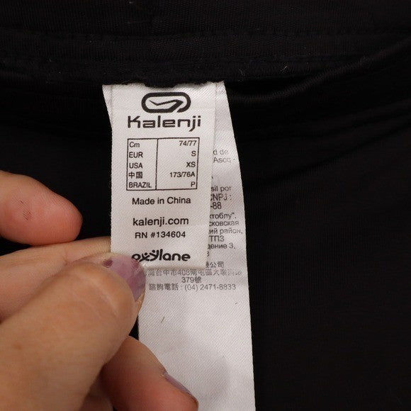 Kalenji Mens Black Running Leggings Athletic Training XS Reflective Logo