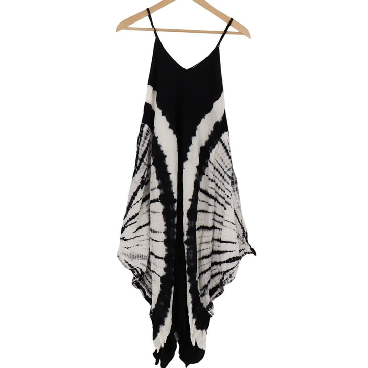 Philosophy Republic Clothing Jumpsuit Womens XS Black White Tie Dye V-Neck Boho