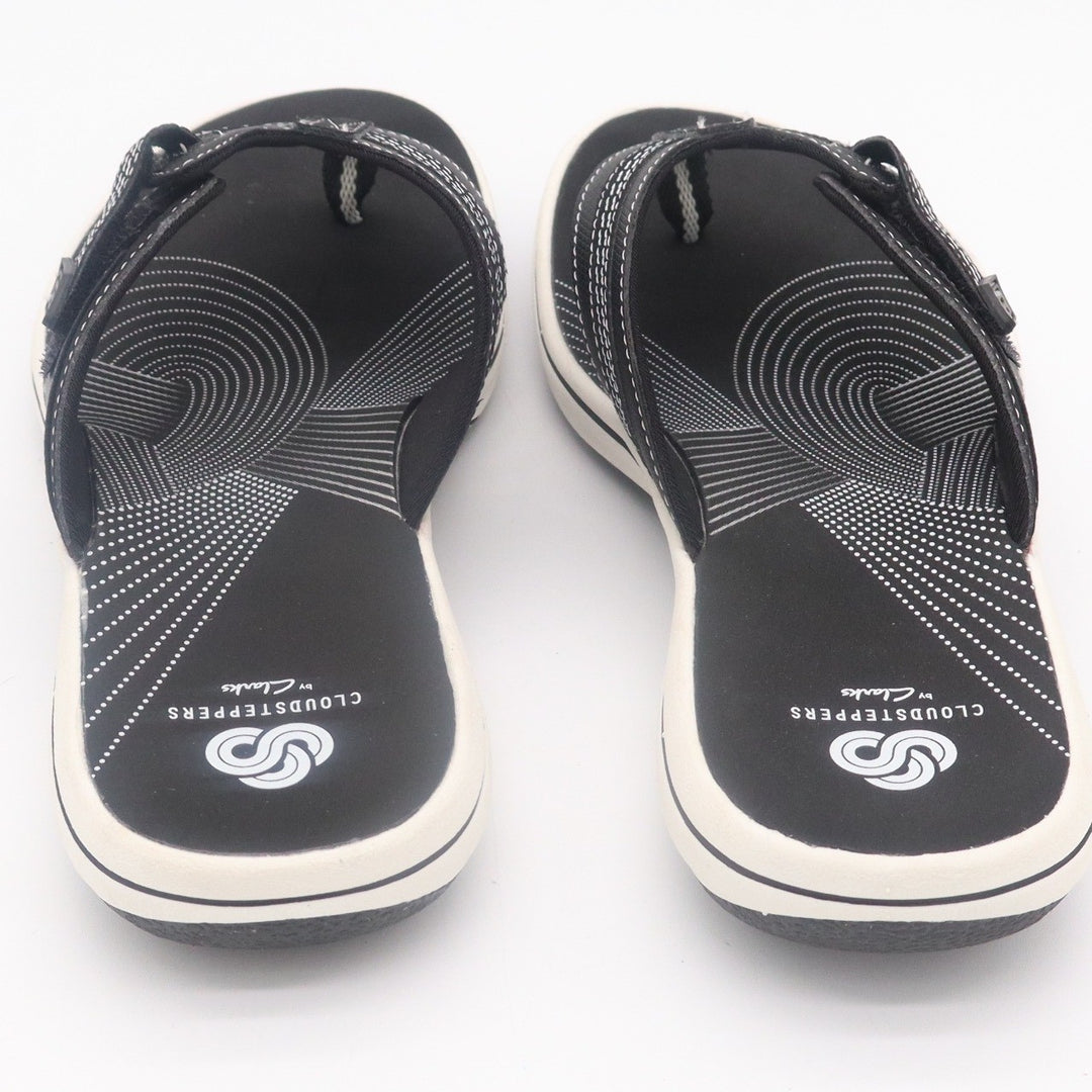 Clarks Cloudsteppers Womens 8 Black Arla Glison Thong Sandals Flip Flops