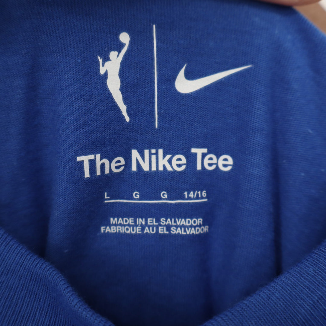 Nike Chicago Sky Angel Reese Skytown Rebel Edition Blue T-Shirt Youth L 14/16