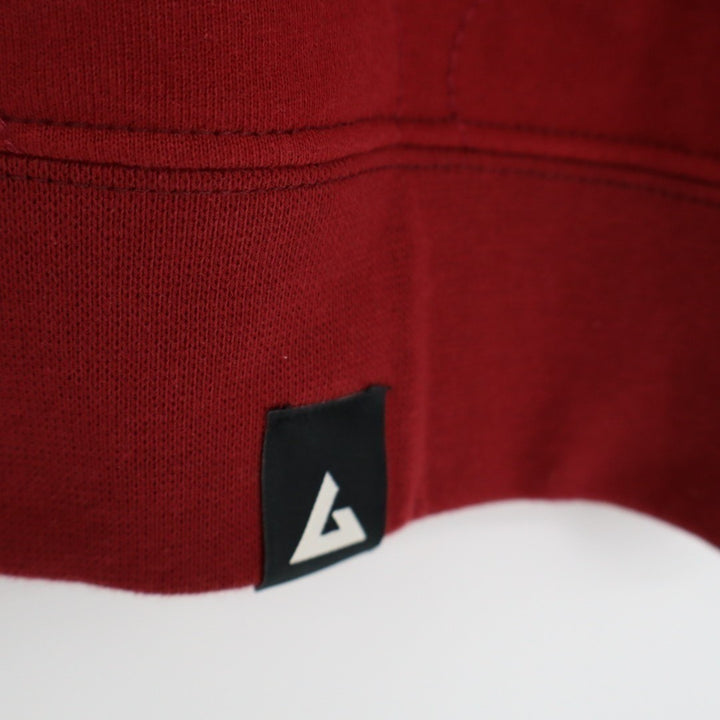 American Giant Hoodie Mens Small Red Logo Fleece Lined Quilted Cotton Warm