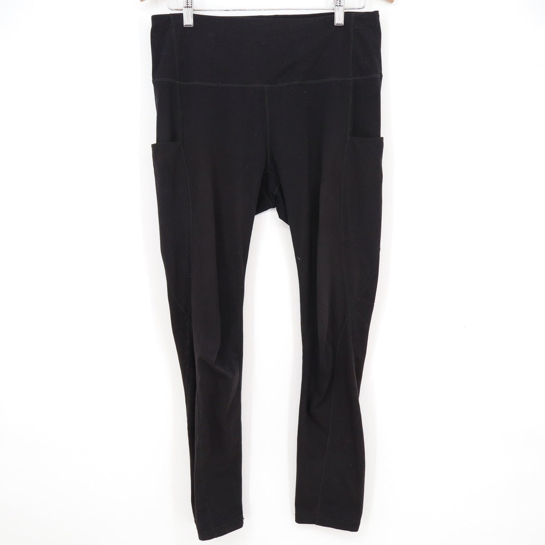 Phisockat Womens High Waisted Athletic Leggings with Pockets Black Size L