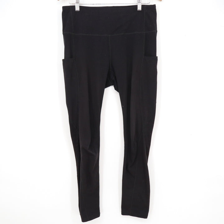 Phisockat Womens High Waisted Athletic Leggings with Pockets Black Size L