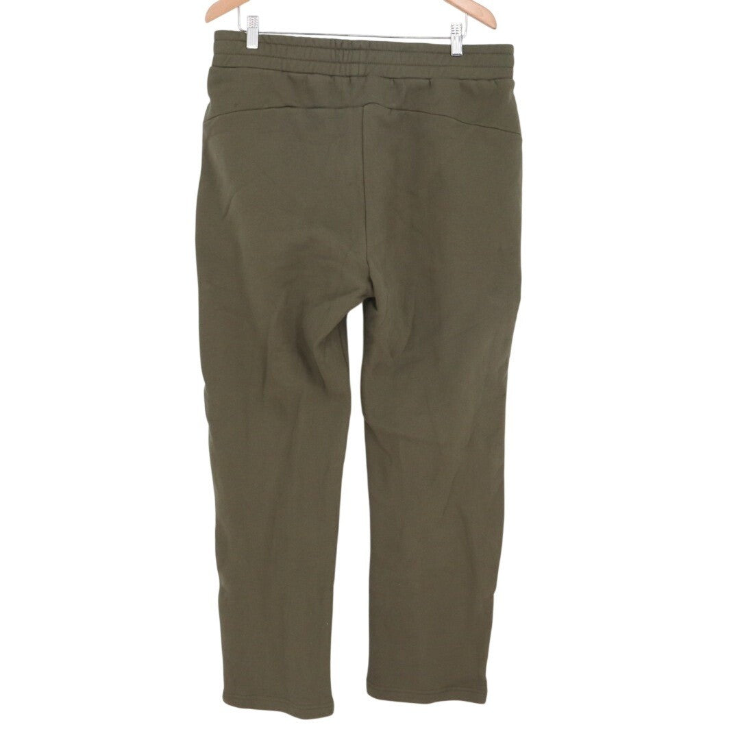 American Giant Sweatpants Mens XL Green Fleece Lined Slash Pockets Straight Leg