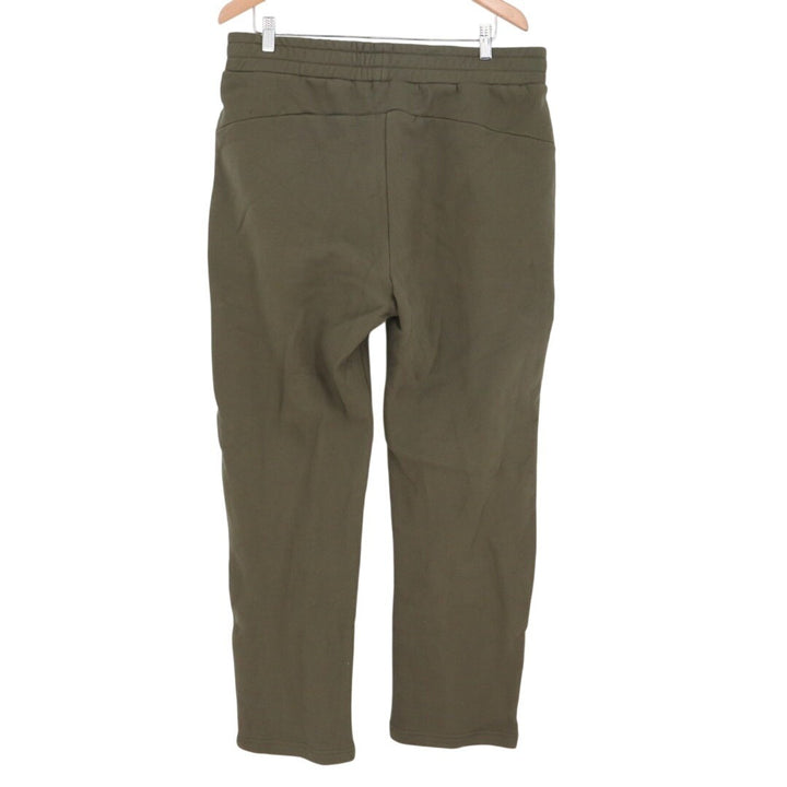American Giant Sweatpants Mens XL Green Fleece Lined Slash Pockets Straight Leg