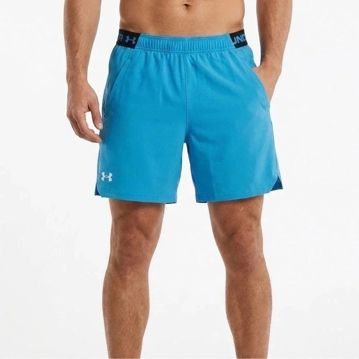 Under Armour Mens Vanish Woven 6in Shorts Blue Fitted Athletic Small