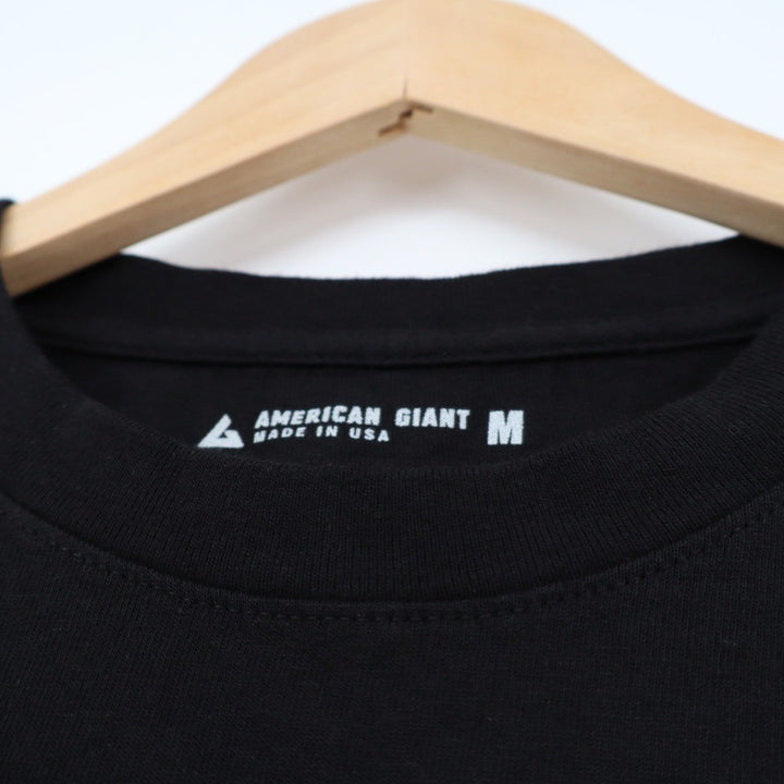 American Giant Classic Black Crew Neck T Shirt Made in USA Mens Size Medium