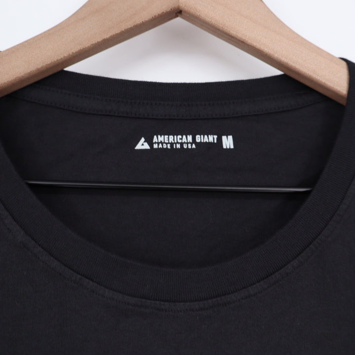 American Giant Womens Black Crew Neck T Shirt Size Medium Made in USA