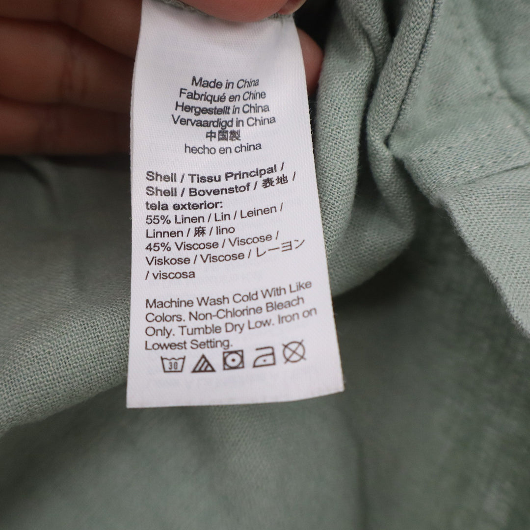 J.Crew Sage Green Linen Viscose Blend Drawstring Seaside Shorts Womens Small