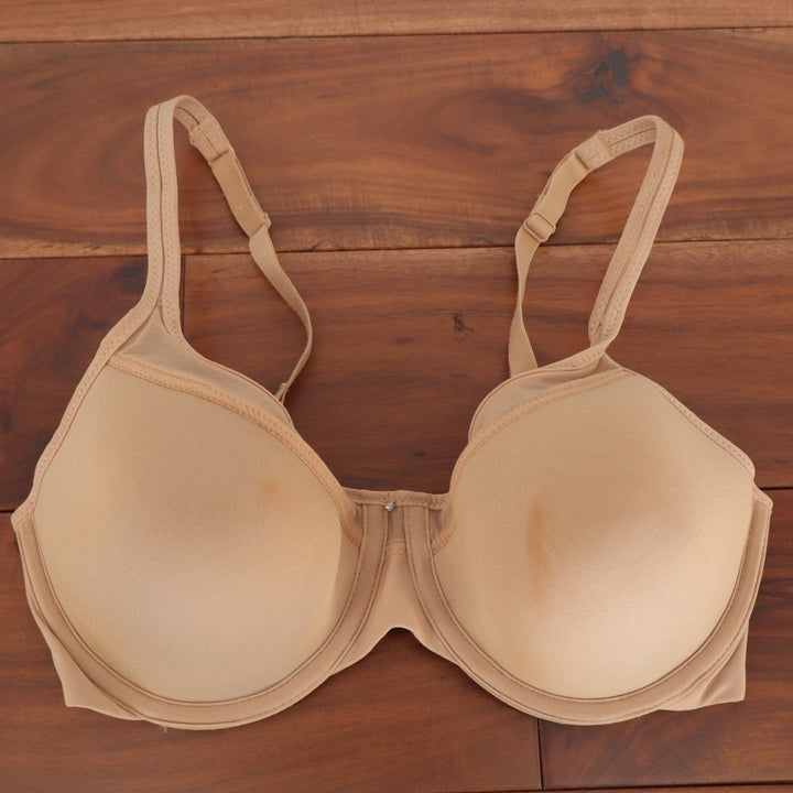 Bali Smooth U Ultra Light Illusion Bra Womens 34C Nude Stretch Underwire Padded