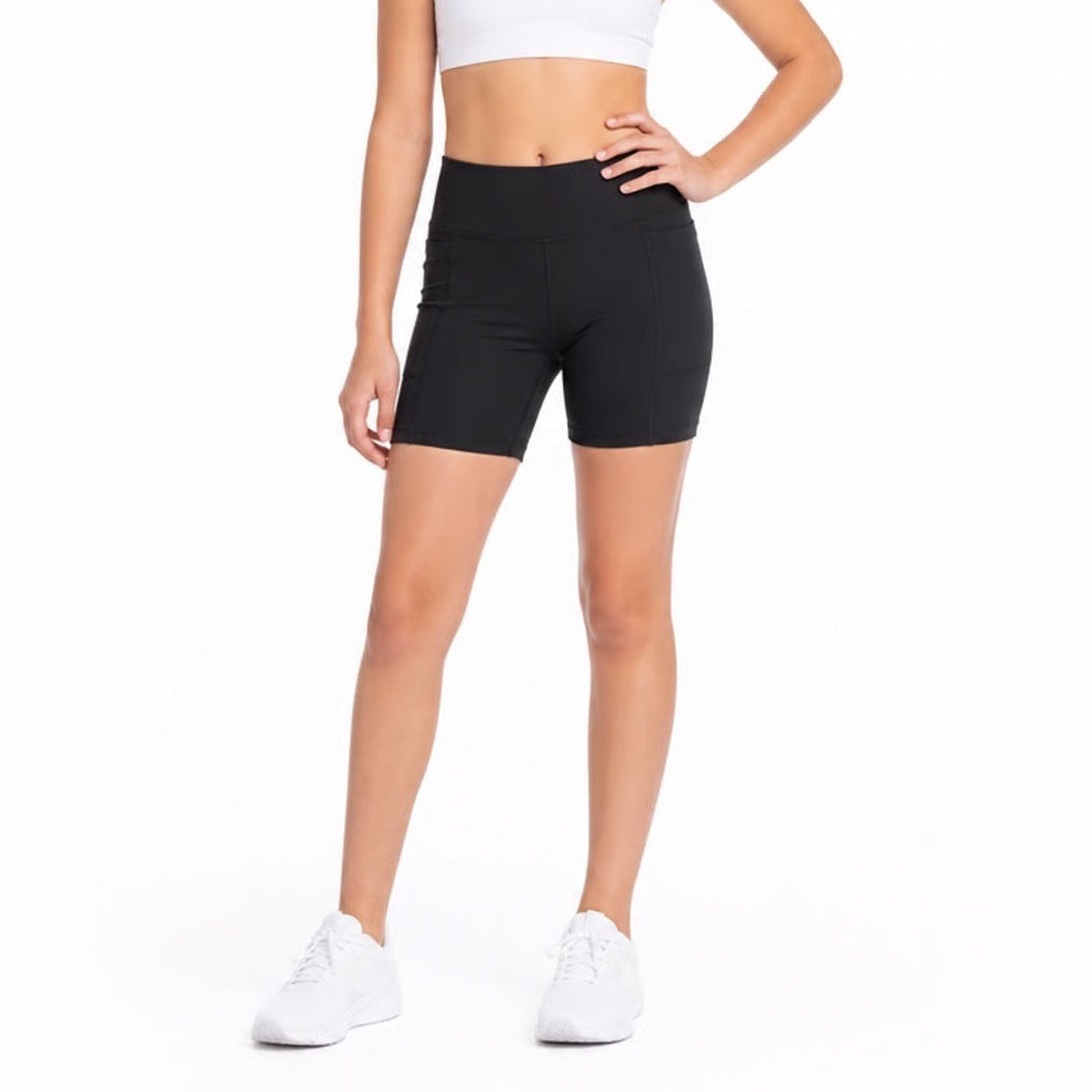 DSG Girls Momentum Bike Short Pure Black Mid Rise XS 8-9 New