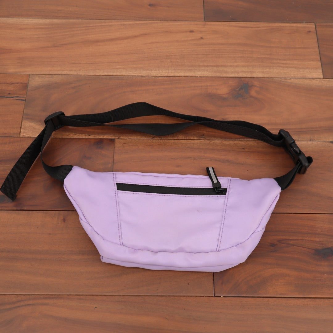 MW Lavender Purple Nylon Fanny Pack Waist Bag Adjustable Strap 3-Pocket