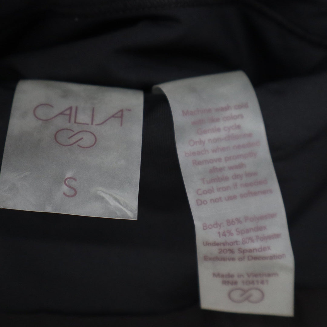 Calia Womens Black Mesh Pieced High Rise Performance Skort Size S