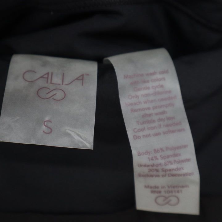 Calia Womens Black Mesh Pieced High Rise Performance Skort Size S