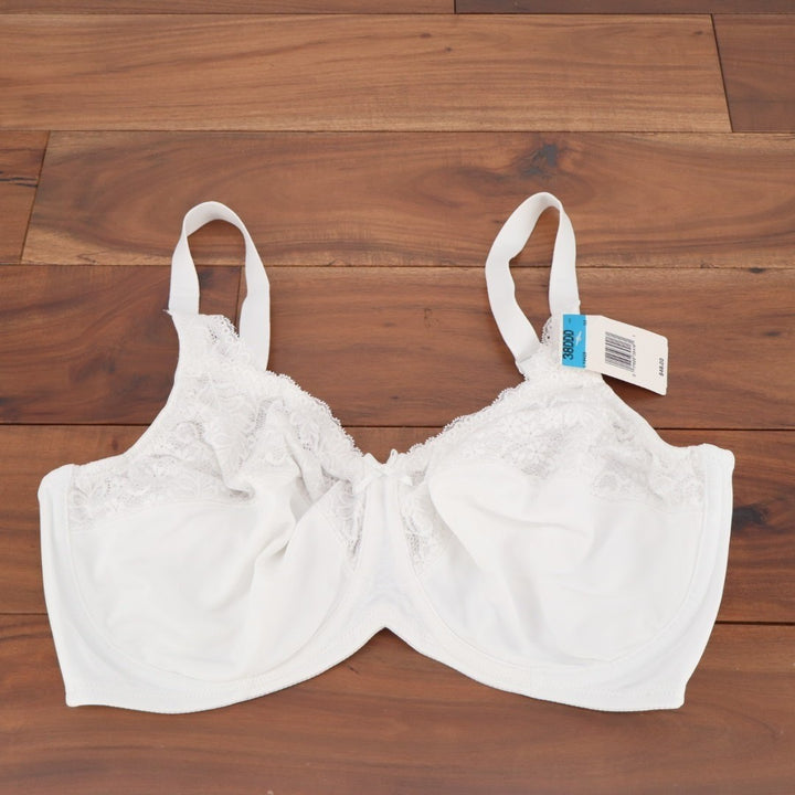 Lilyette by Bali Minimizer Bra Women 38DDD White Stretch Underwire Full Coverage