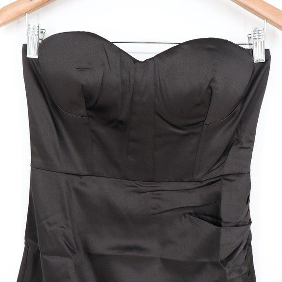 Naked Wardrobe The Statement Black Strapless Mini Dress L