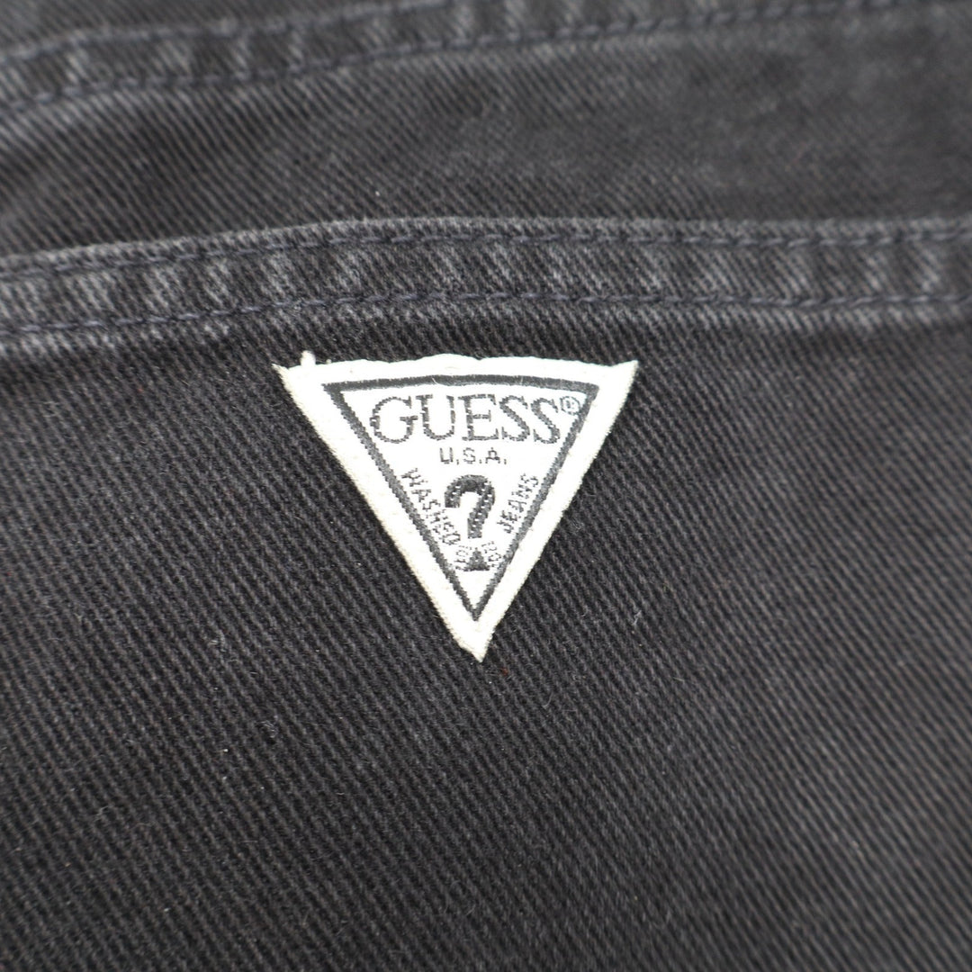 Vintage Guess Jeans Mens 6 Black High Waisted Straight Leg Made in USA P39050RG