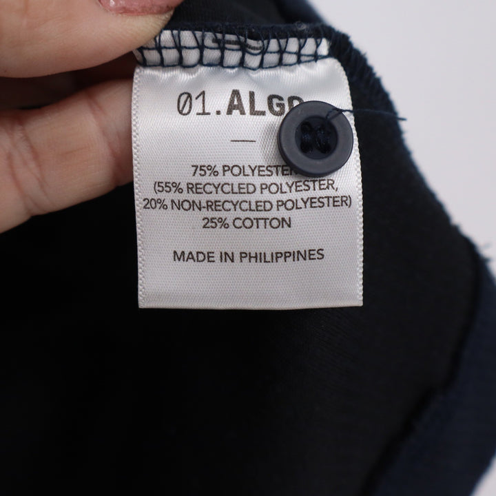 01.ALGO Performance Mens Navy Blue Long Sleeve Henley Shirt Size L Quick Dry SPF